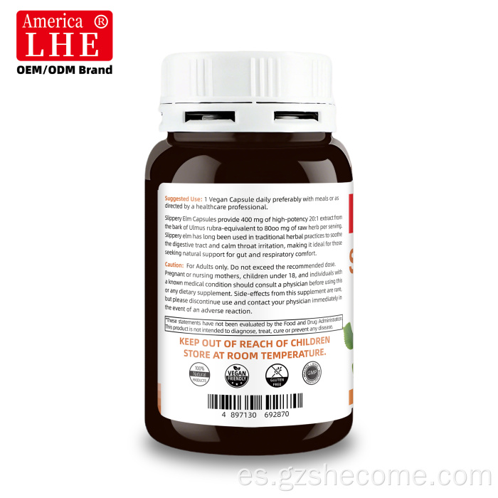 Shecome Olmo Resbaladizo Cápsulas Salud Digestiva